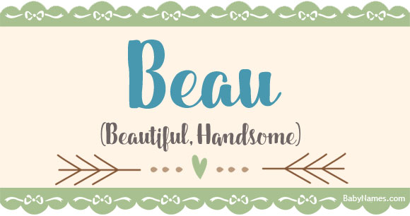Digital illustration of text Beau and its meaning