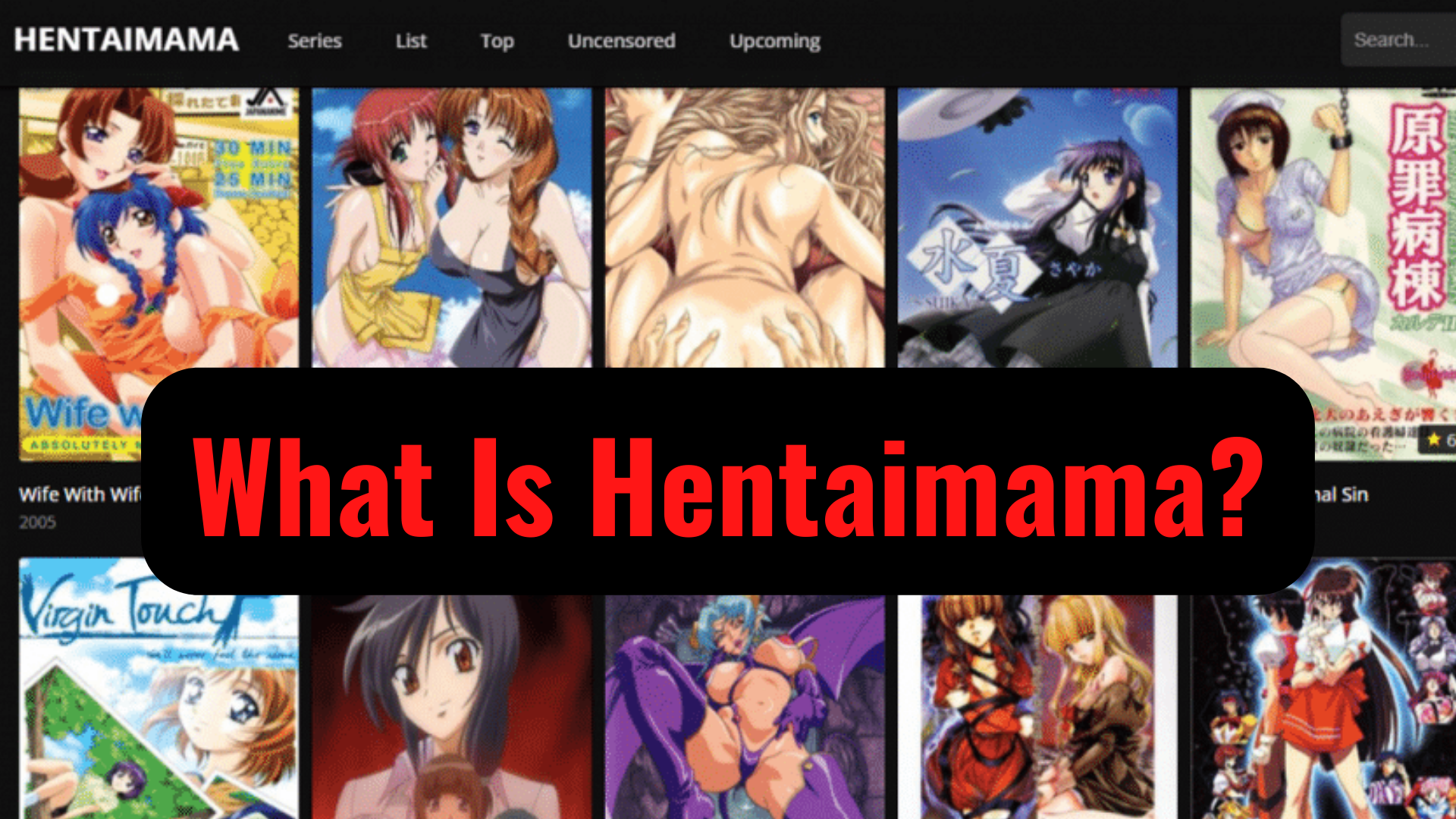Hentaimama webpage with different anime porn covers and words What Is Hentaimama?