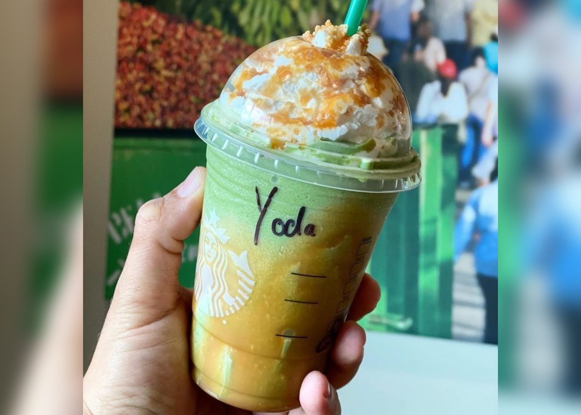 Take A Sip Of A Starbucks' Baby Yoda Frappuccino