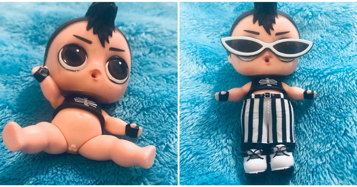 The doll with a penis and black hair
