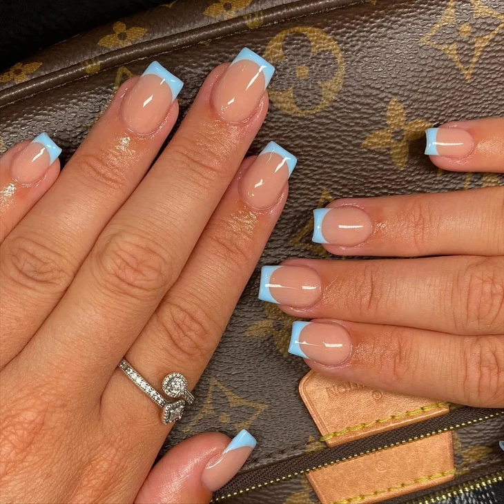 Sky Blue French Tip  - What Does This Tiktok Trend Mean?