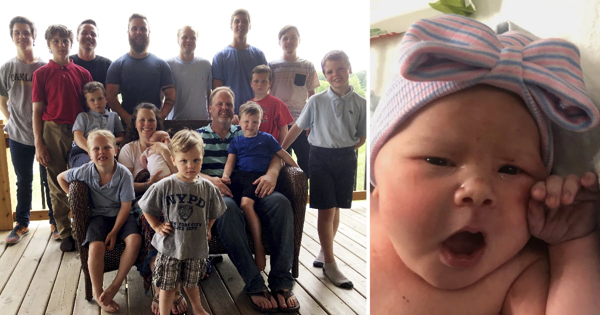 Michigan Couple With 14 Sons Finally Has A Baby Girl After Almost 30 Years