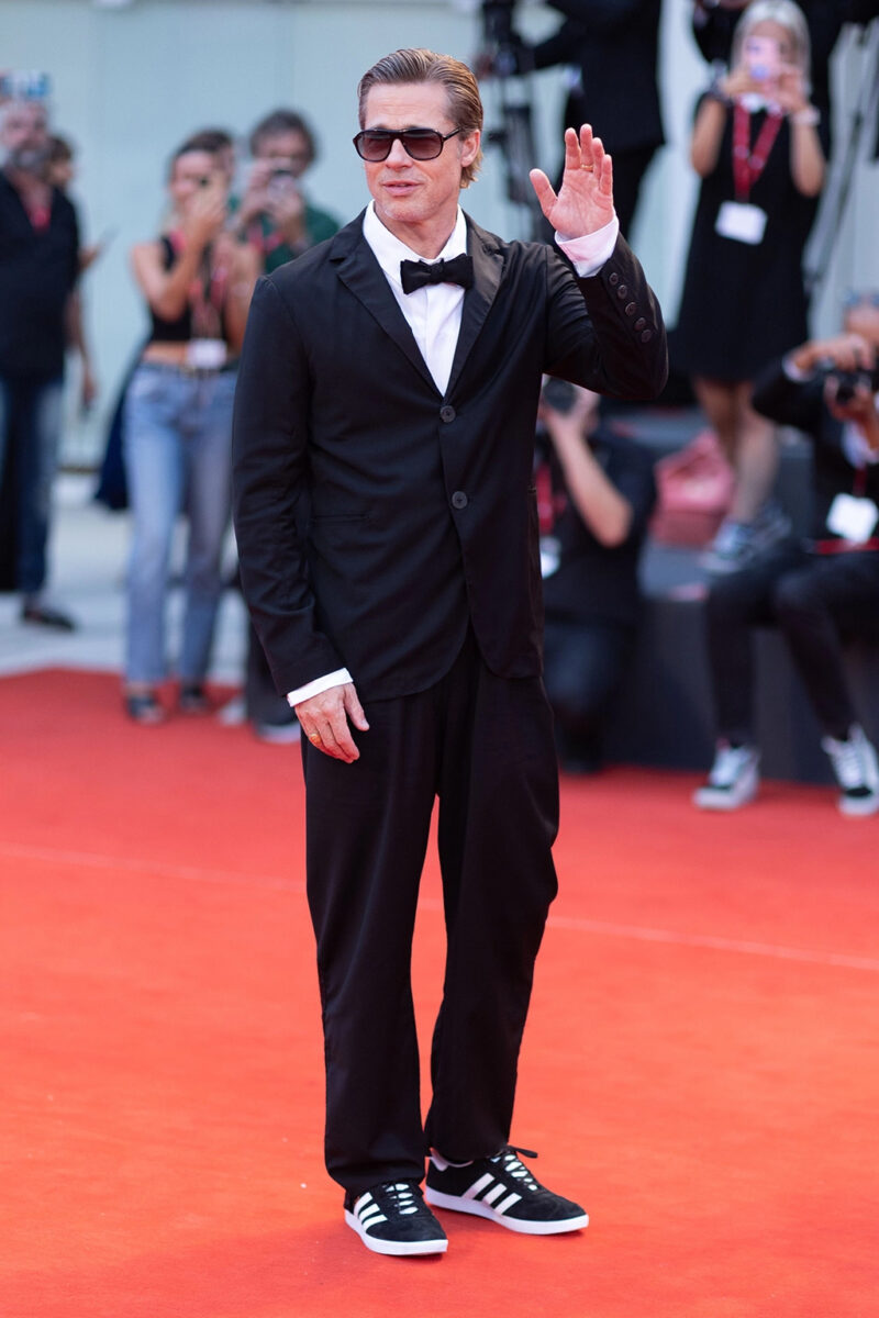 What Is Brad Pitt Doing With His Tuxedo At Venice Film Festival?