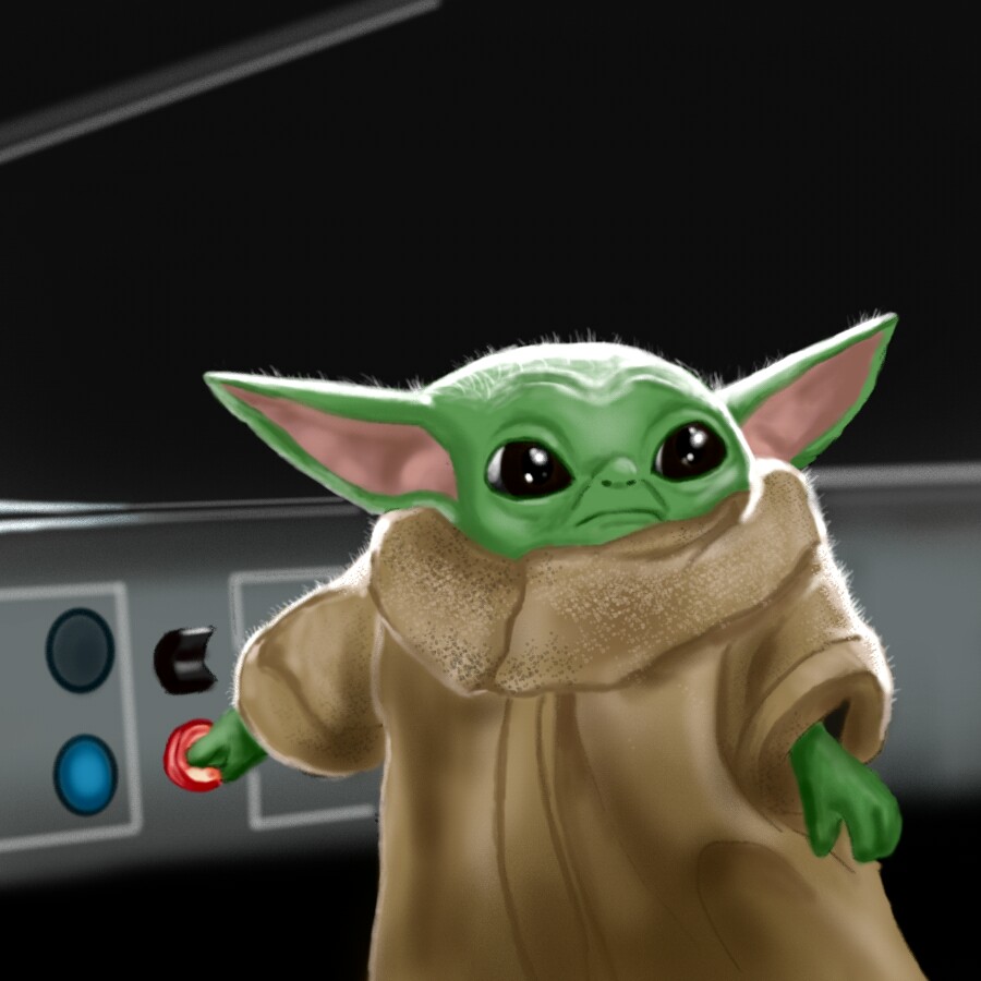 This Baby Yoda Pushing Buttons Is SO Cute - Famous Memes