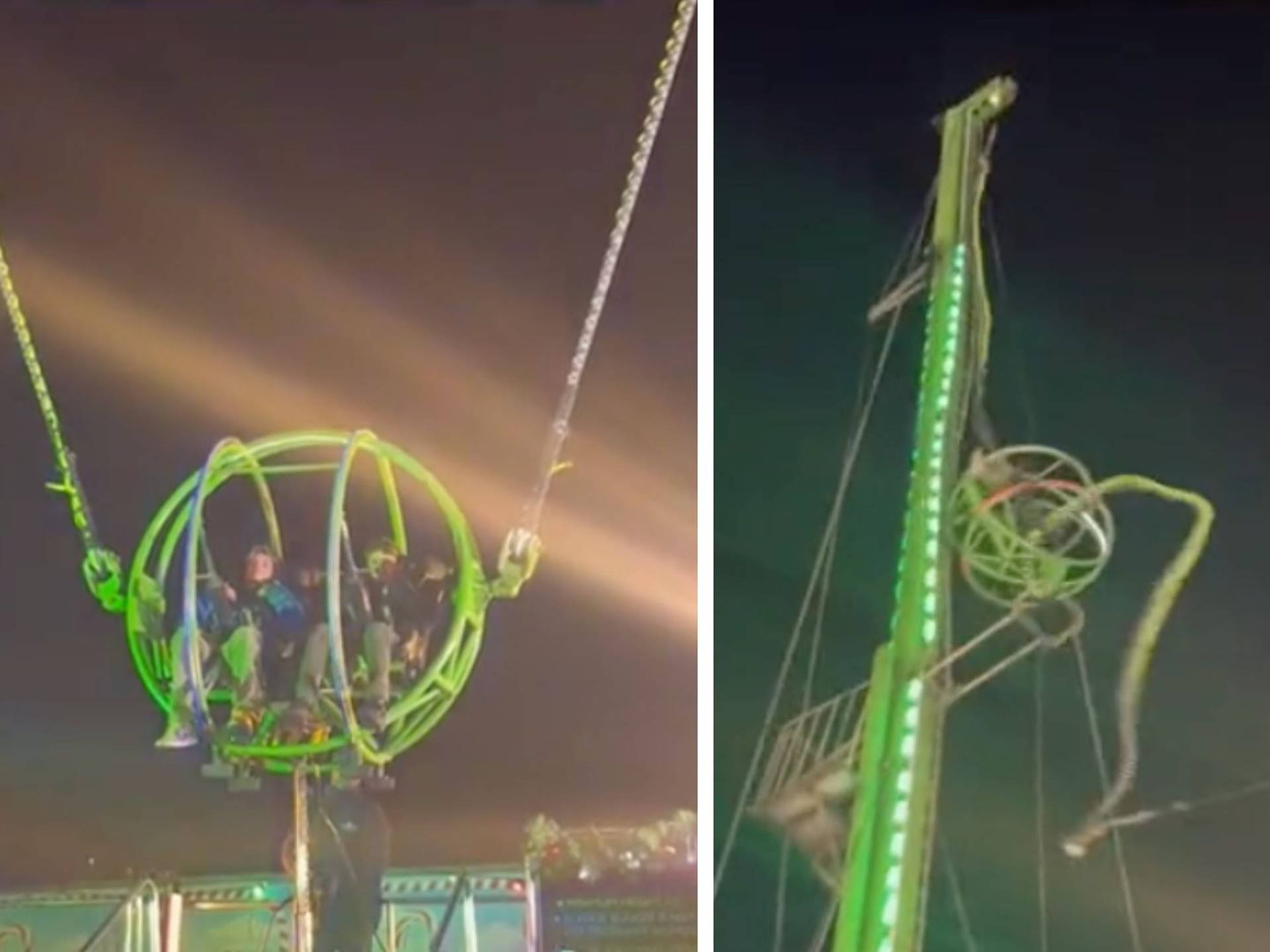 Slingshot Ride At Hyde Park's Winter Wonderland Snaps While Two Teens Were Inside It