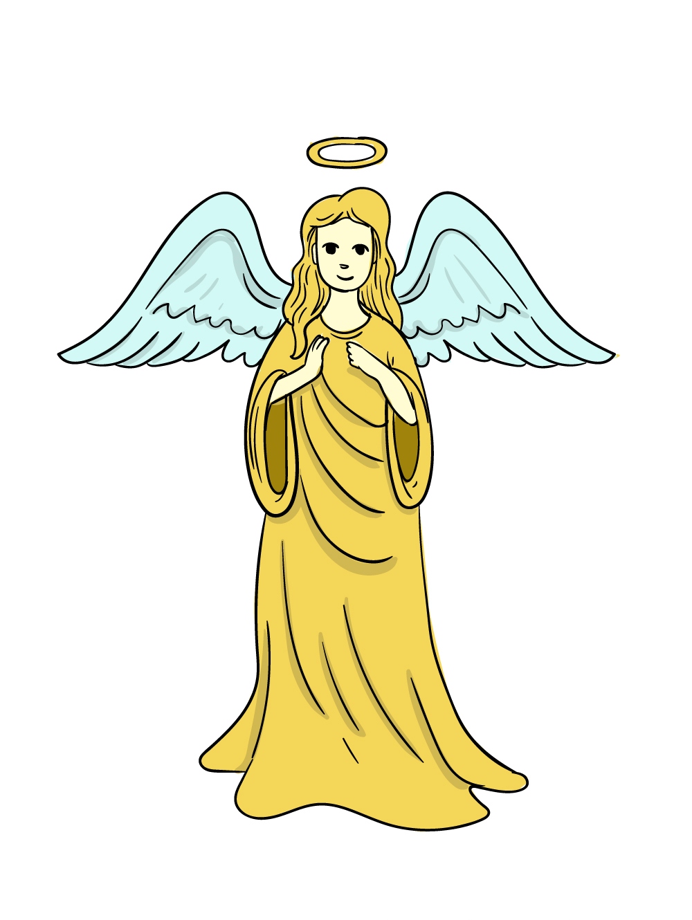 Beautiful Angel Drawing - Easy Step By Step Guide