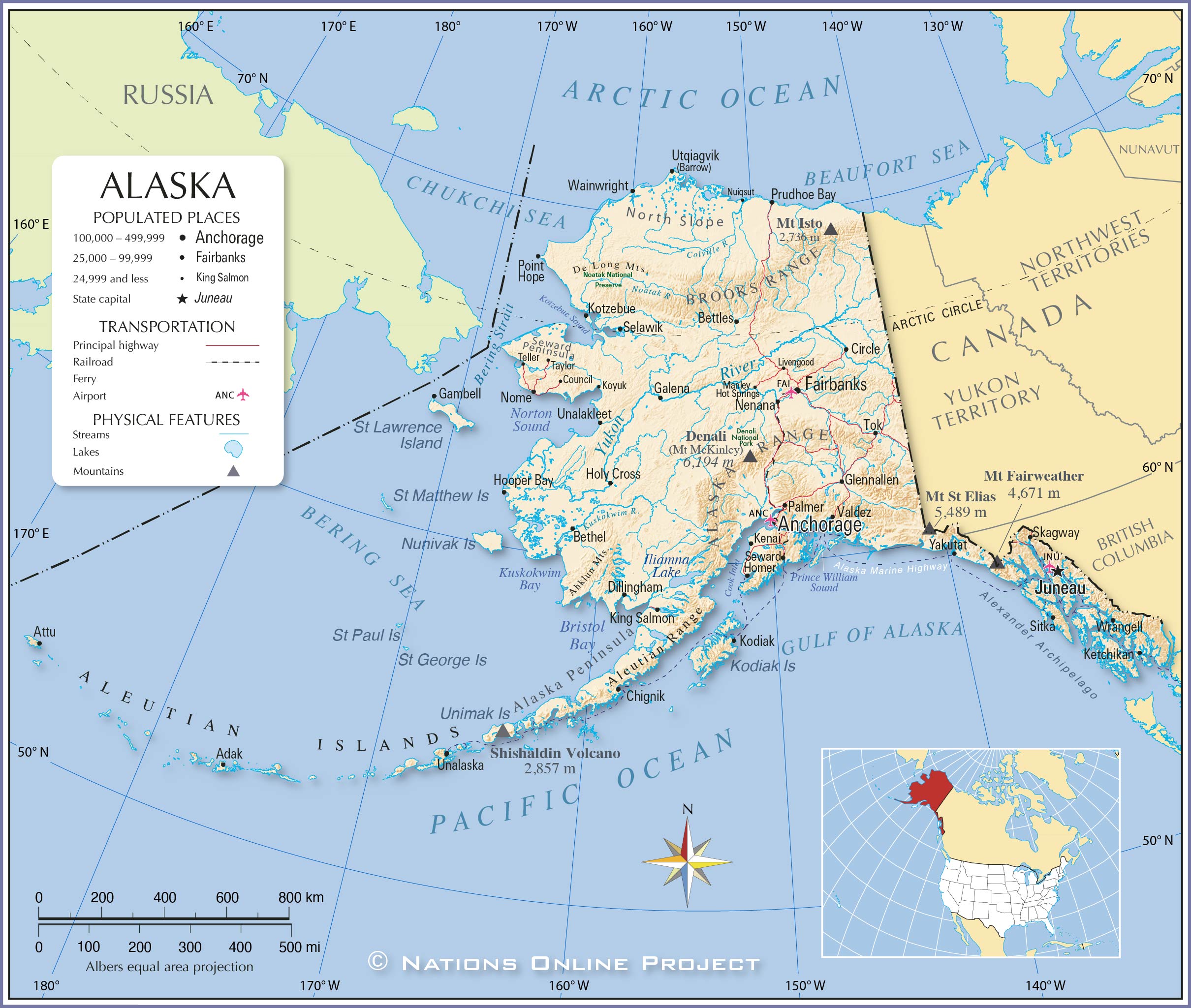 Which Canadian Province Separates Alaska From The Contiguous United States?