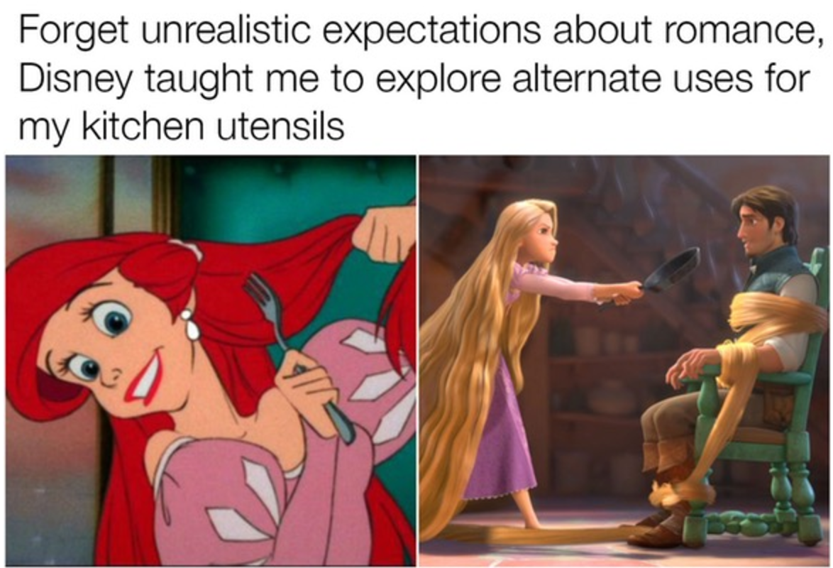 "Disney Taught Me Better Use Of Utensils" funny meme