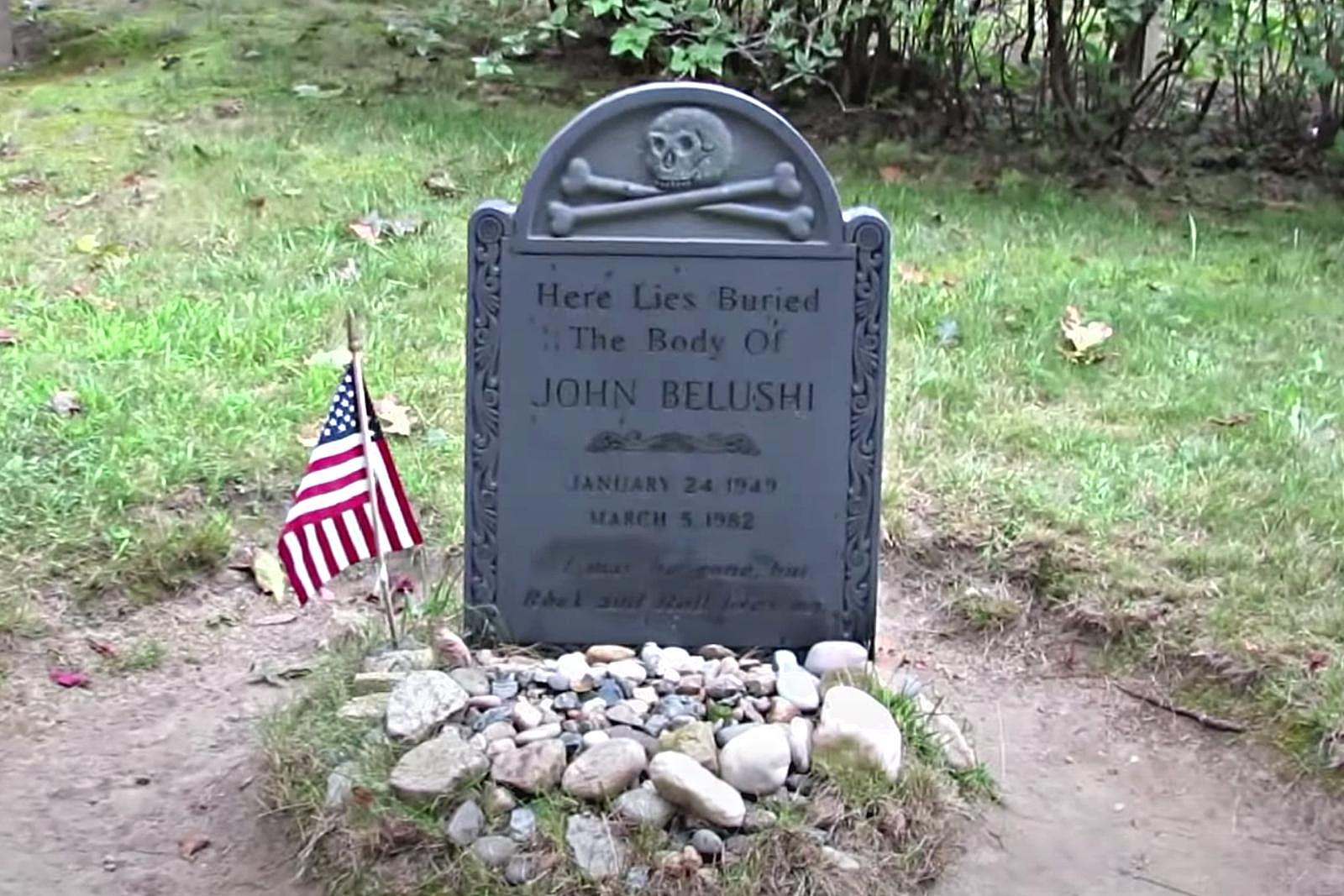 "I May Be Gone But Rock And Roll Lives On," Says John Belushi's Tombstone