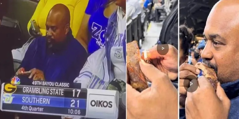 Texas Man Spotted Heating Up A Pork Rib With Lighter During Rugby Game