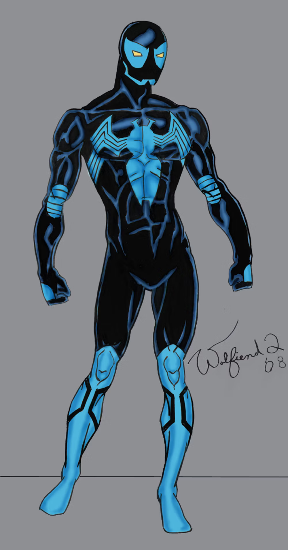 Blue Beetle And Spiderman character by Walfiend