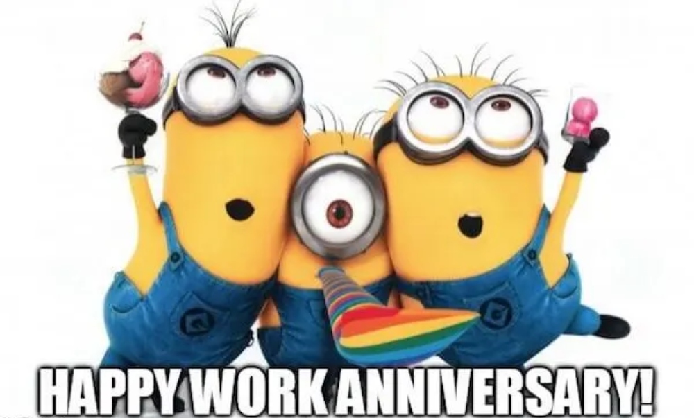 Happy Work Anniversary mionions-themed funny meme