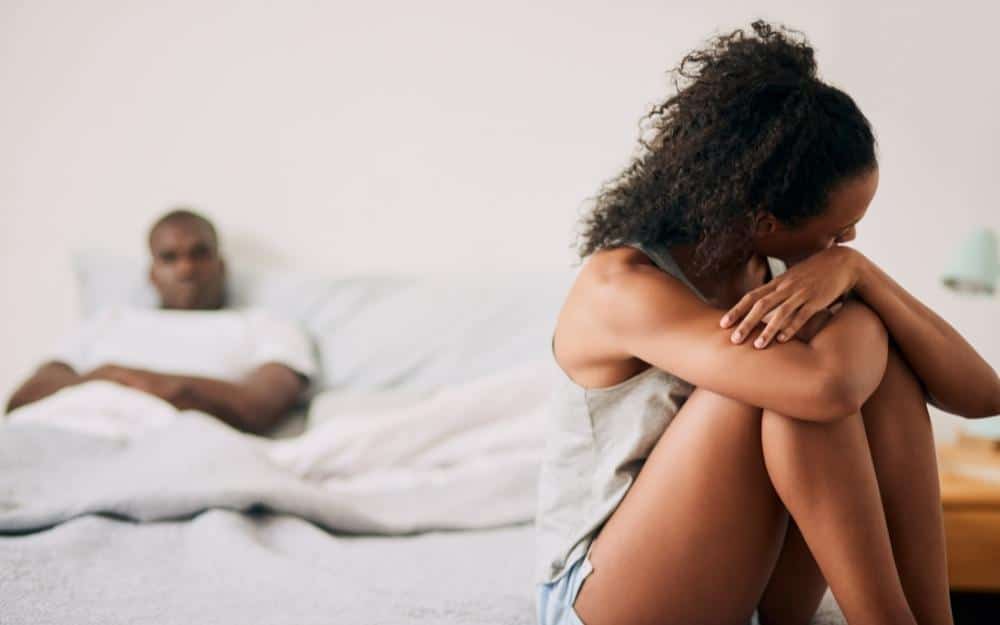 A Woman Crying In A Sexless Relationship