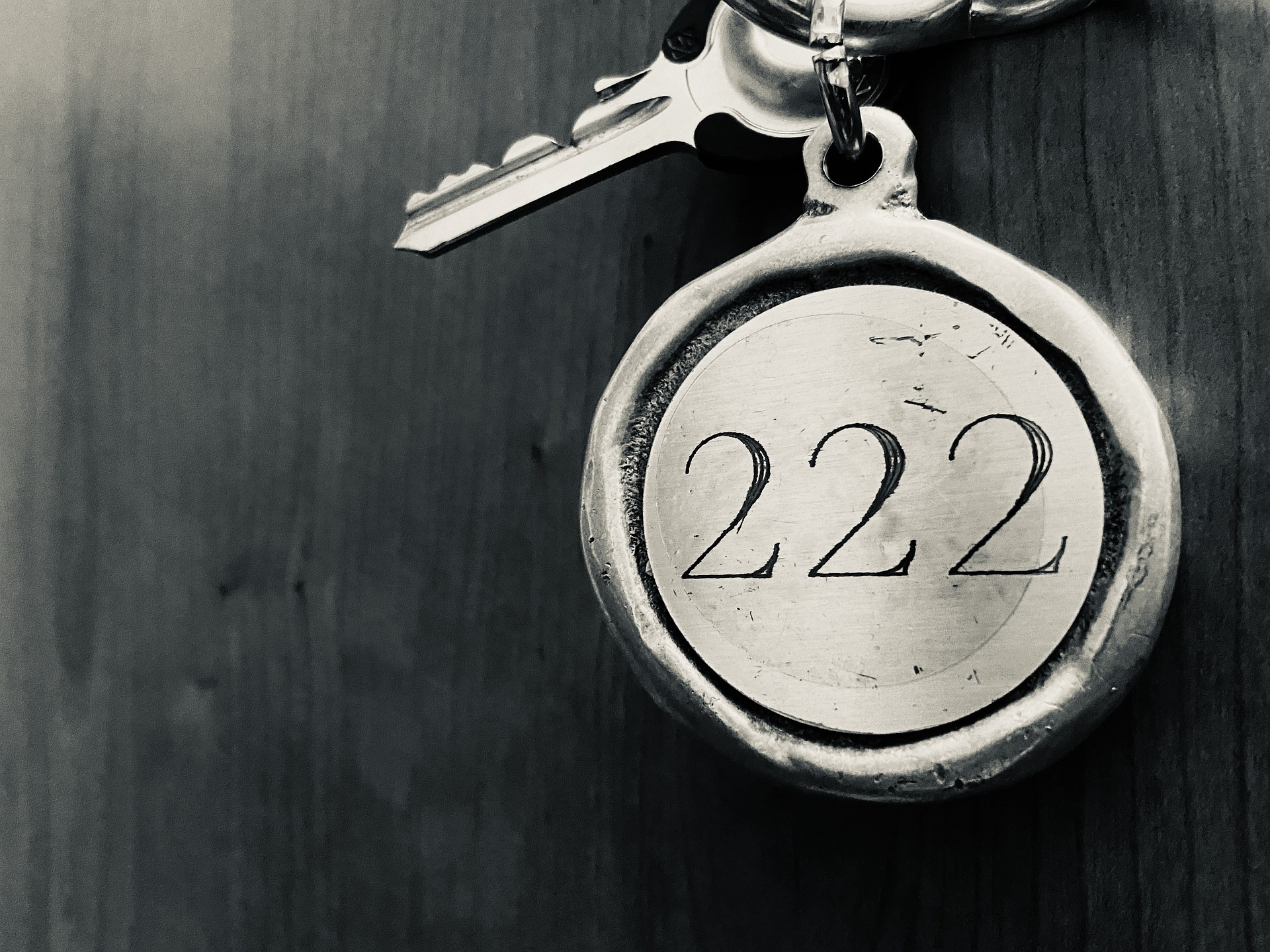 Key ring with number 222