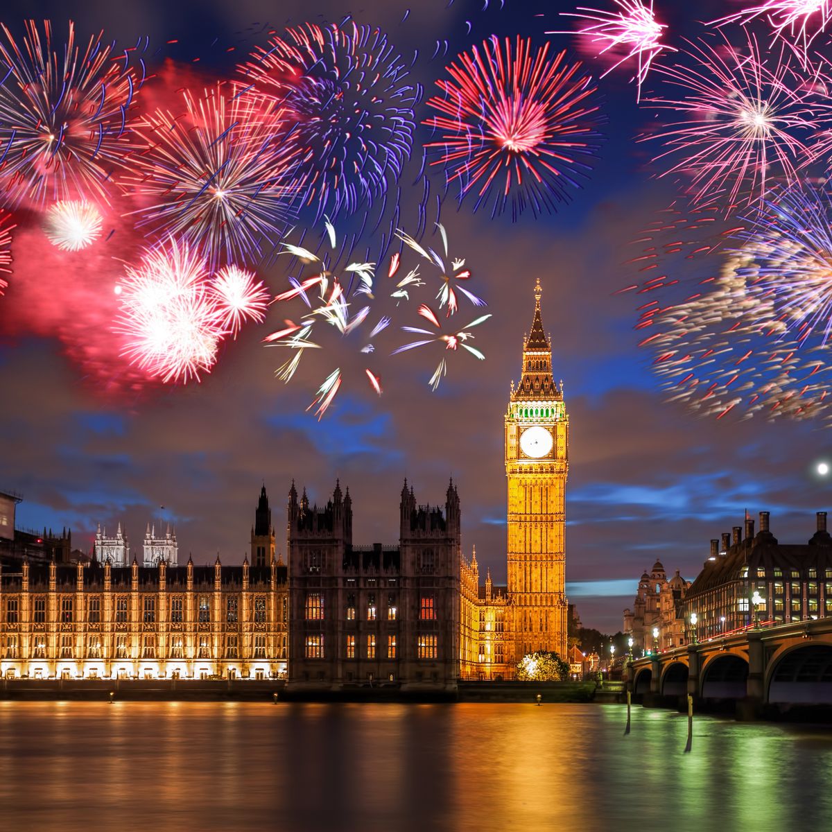 London Shows Its Support For Ukraine In The "New Year" Spectacular Fireworks Display