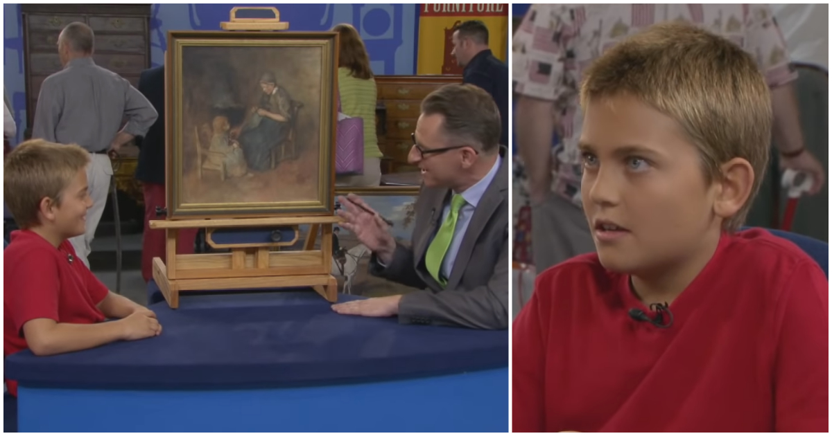 Young Boy Buys Painting For $2 At Junk Auction Unaware Of Its Real Value