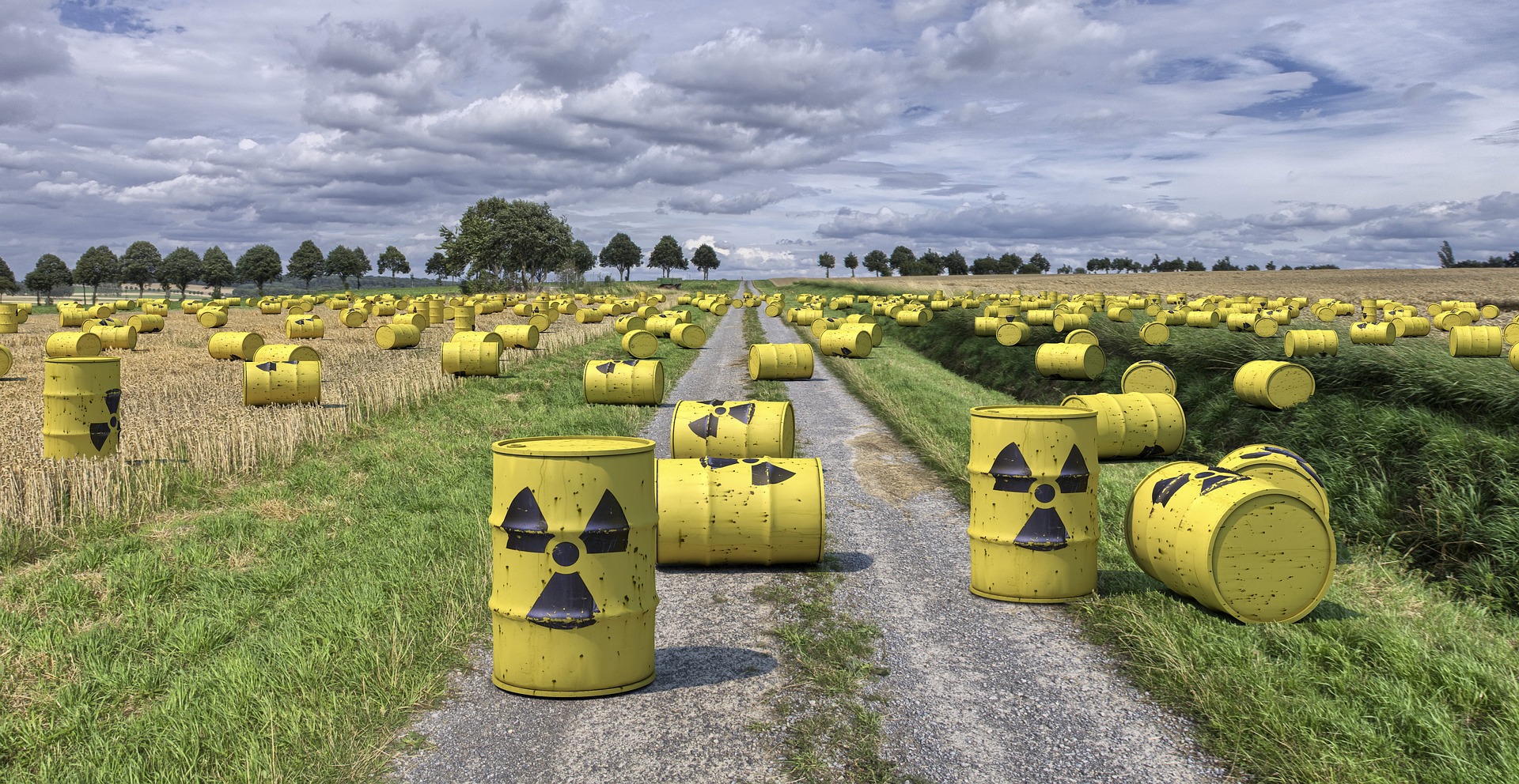 A numerous nuclear waste container