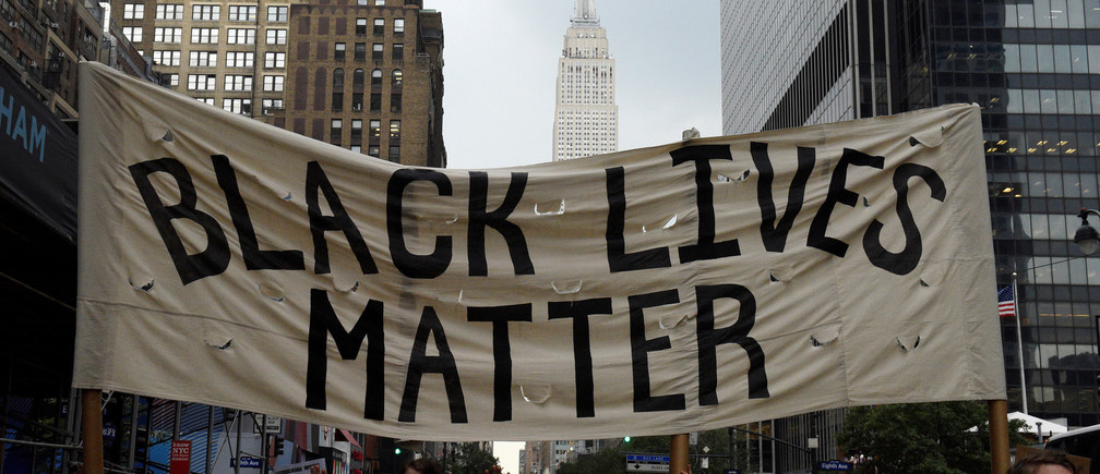 A poster of Black Lives Matter