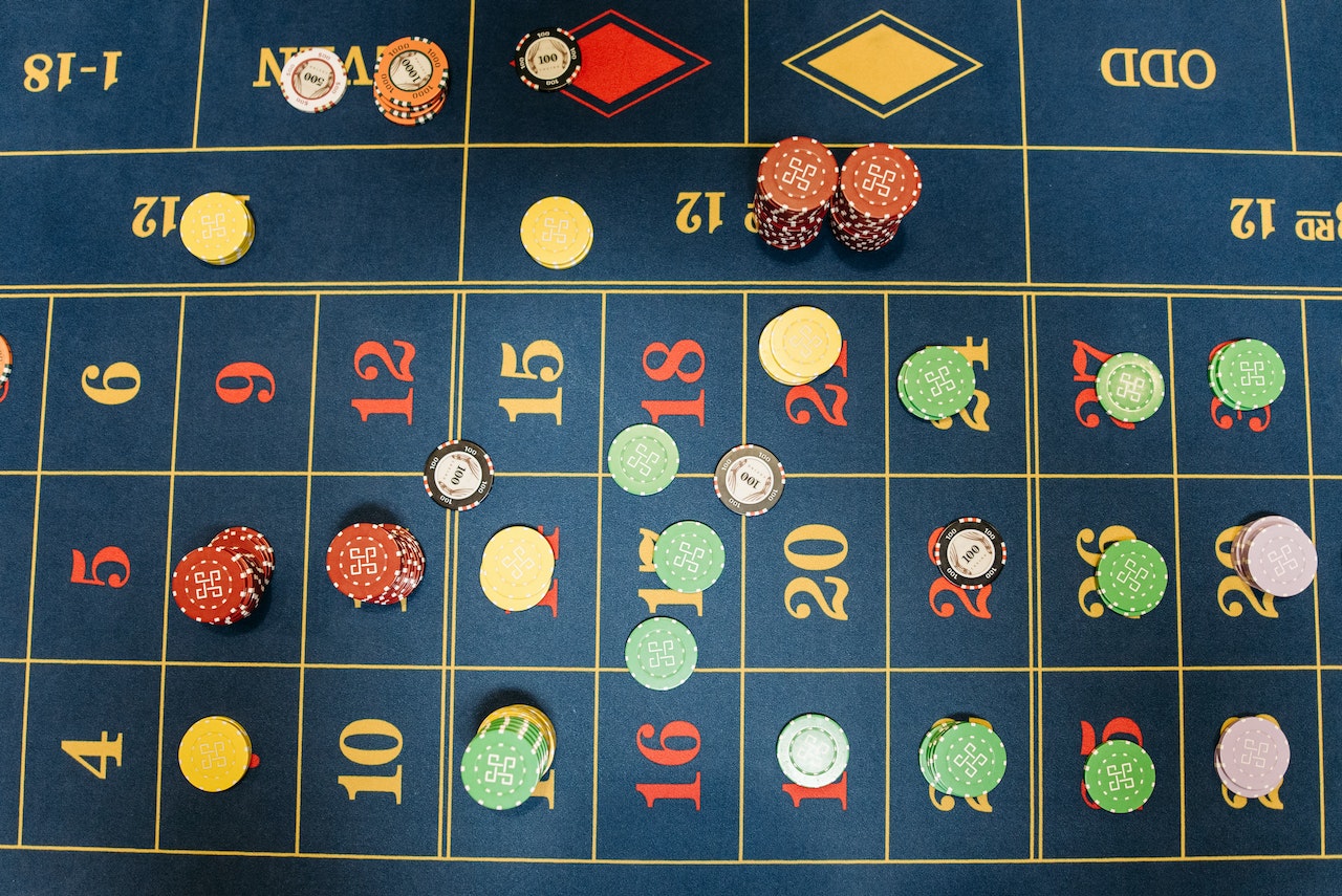 Casino Chips on the Betting Table