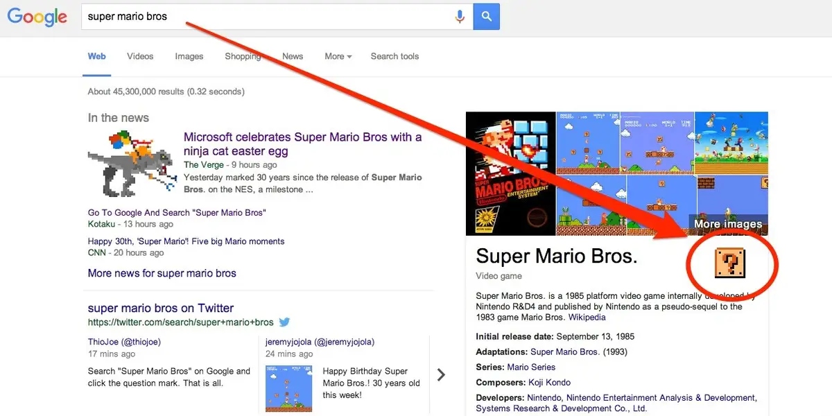 Super Mario Bros Google Easter Egg - A Fun And Accessible Experience You Should Try