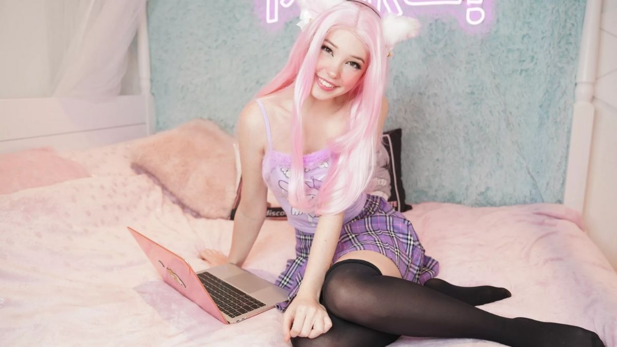 Belle Delphine With Her Laptop