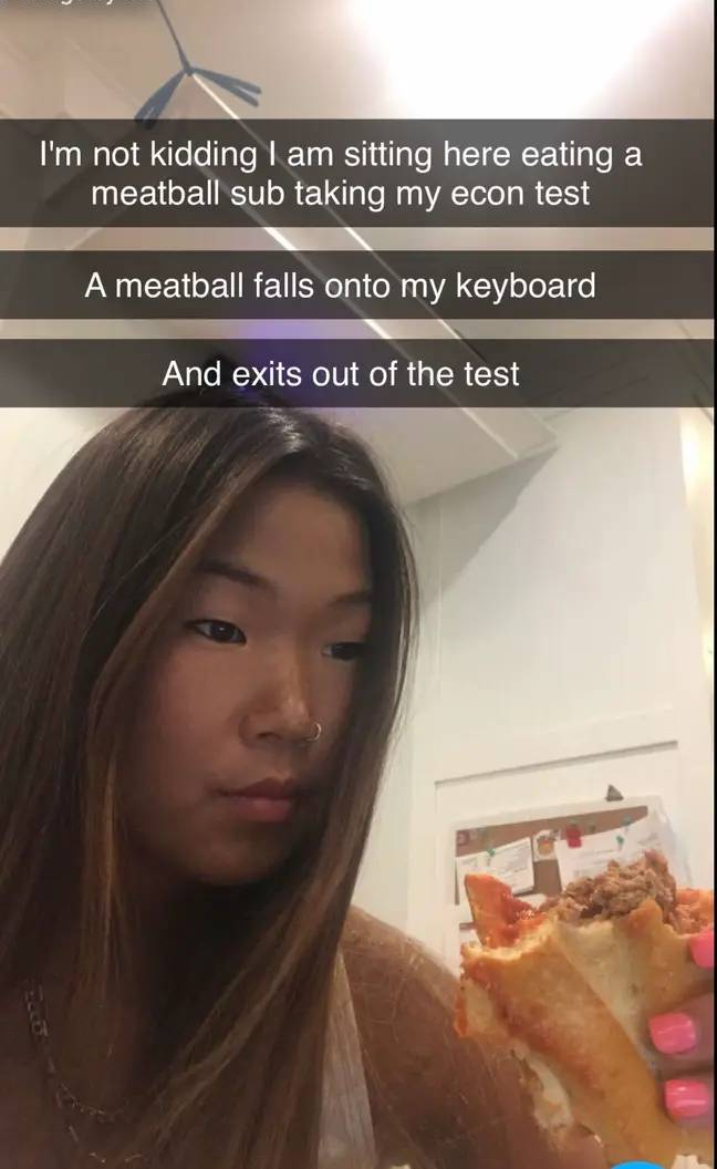 Student Begs To Retake Her Test After Meatball Fell Onto Her Keyboard