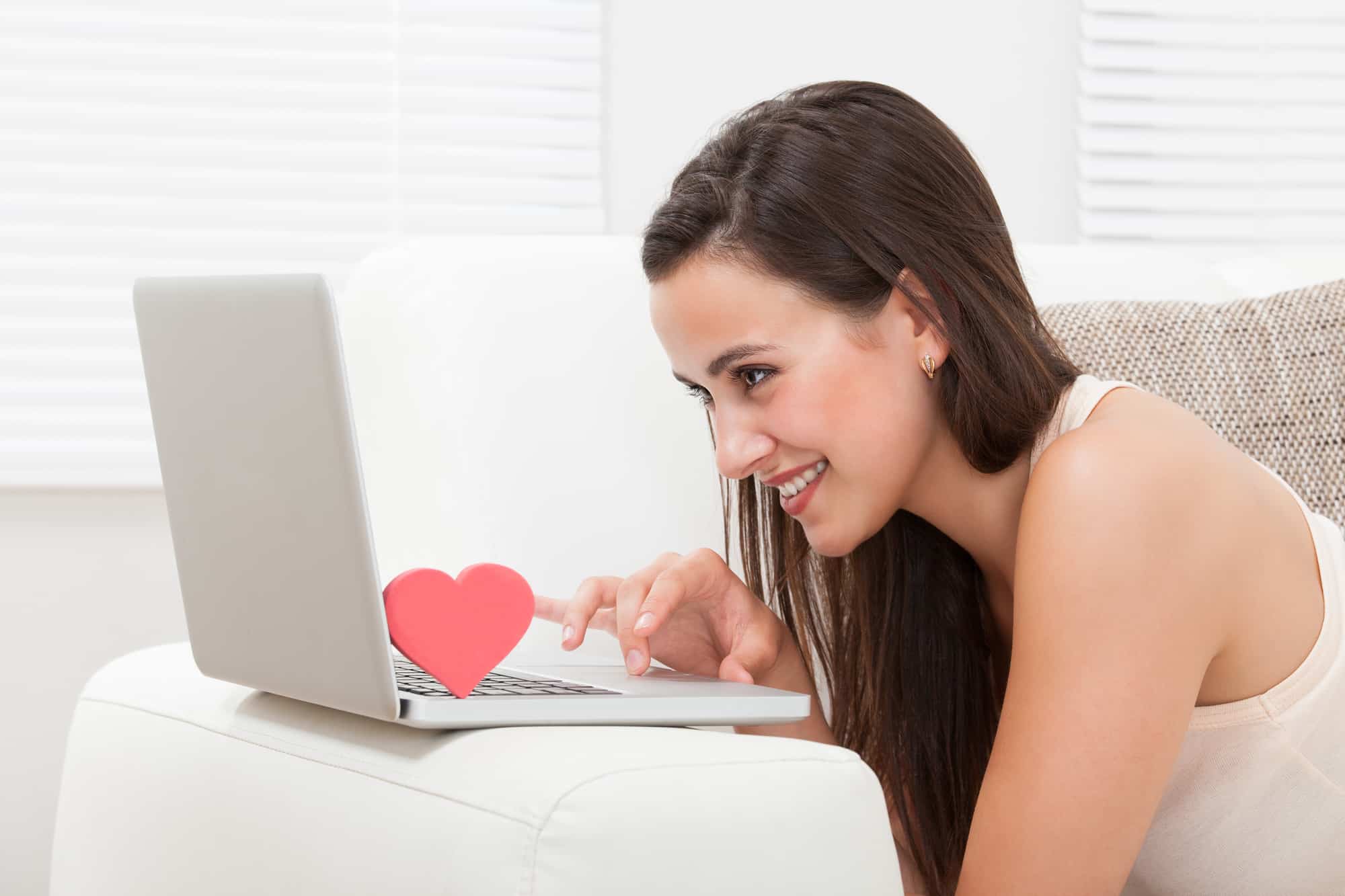 A Woman Flirting Online