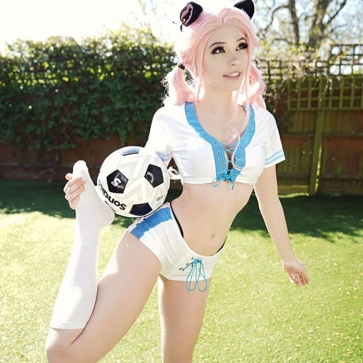 Belle Delphine Playing Football