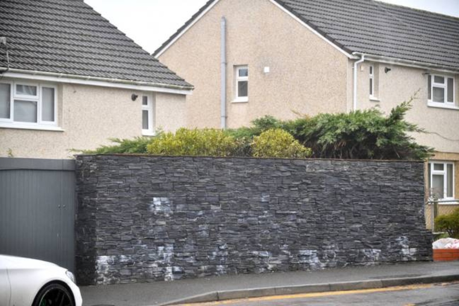 Mark Roberts built 6ft wall outside his house for privacy reasons