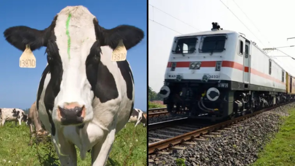Pensioner Urinating On Train Track Killed By A Flying Cow That Was Hit By A Train Carriage