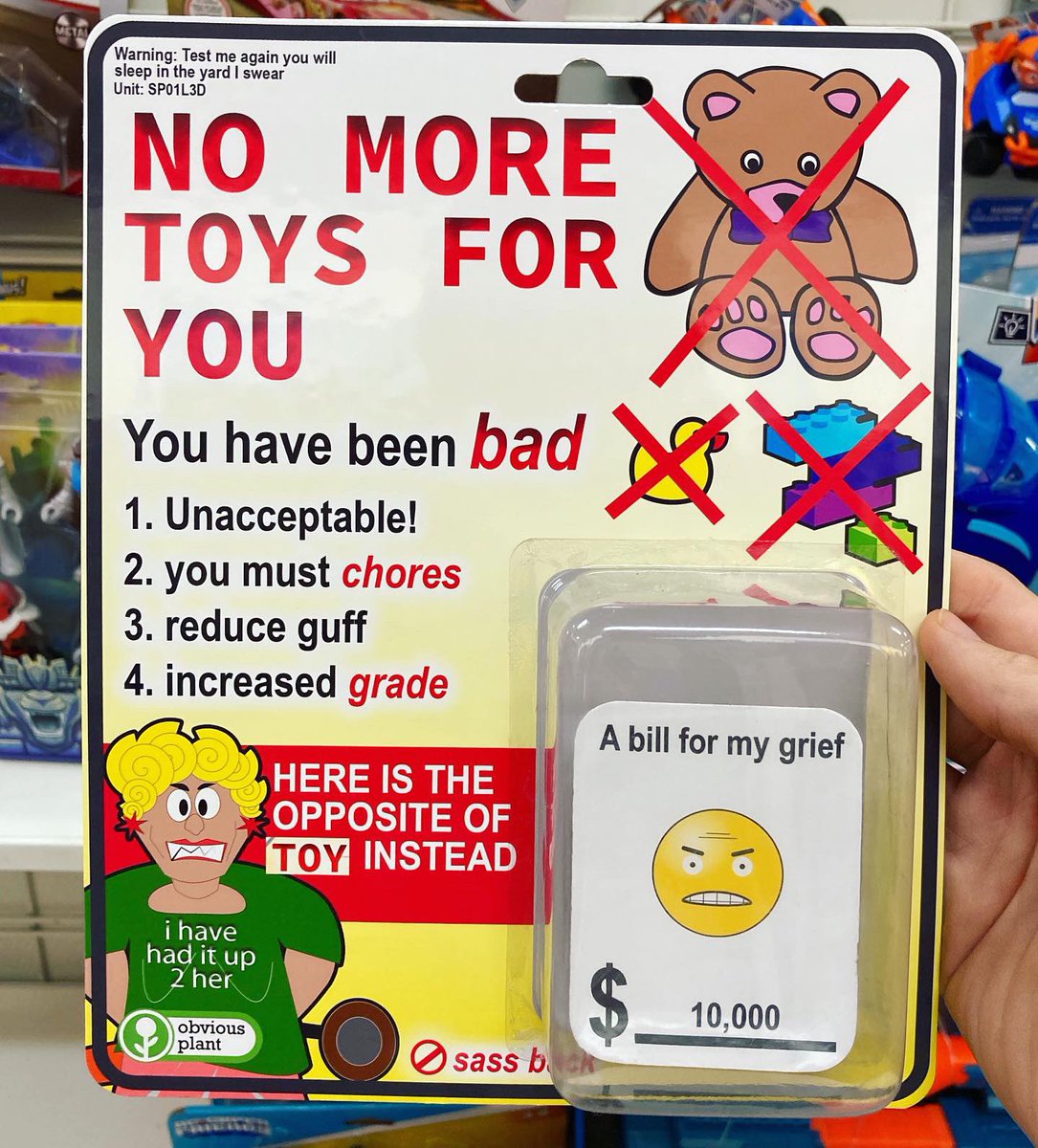 Obvious Plant's No more toys for you