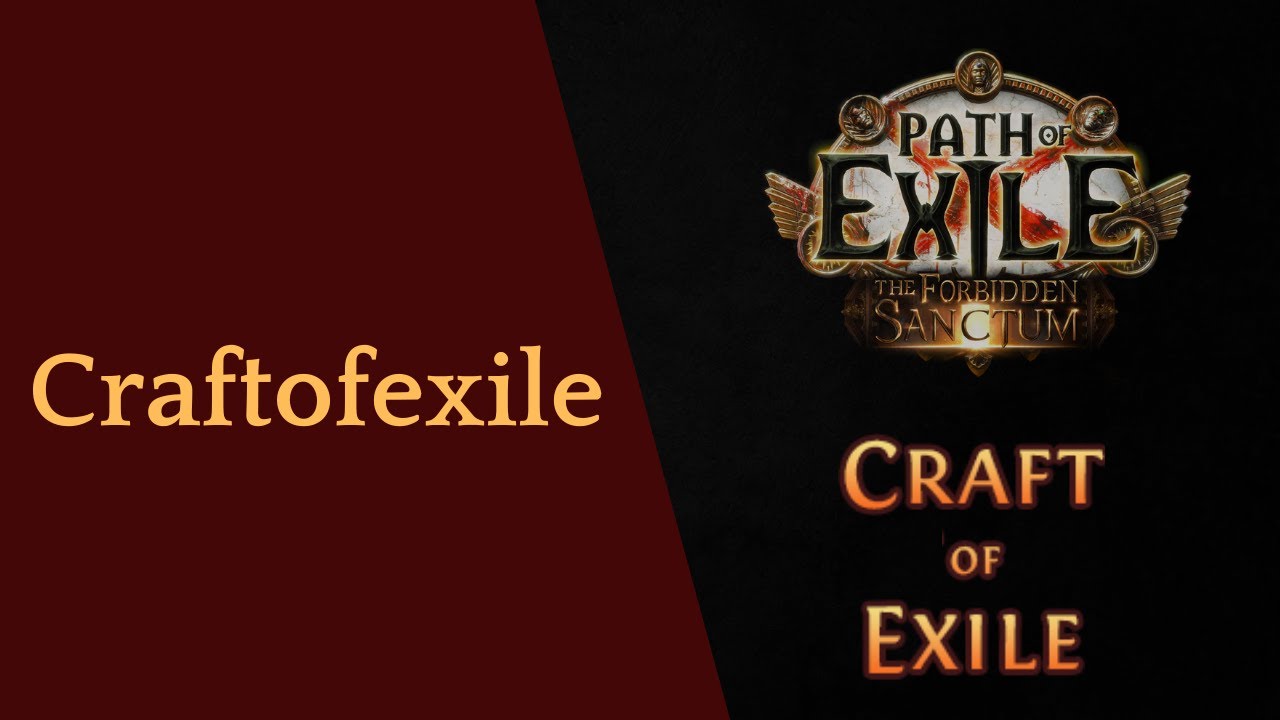 Craftofexile - The Ultimate Resource For Path Of Exile Crafting, Building, And Trading