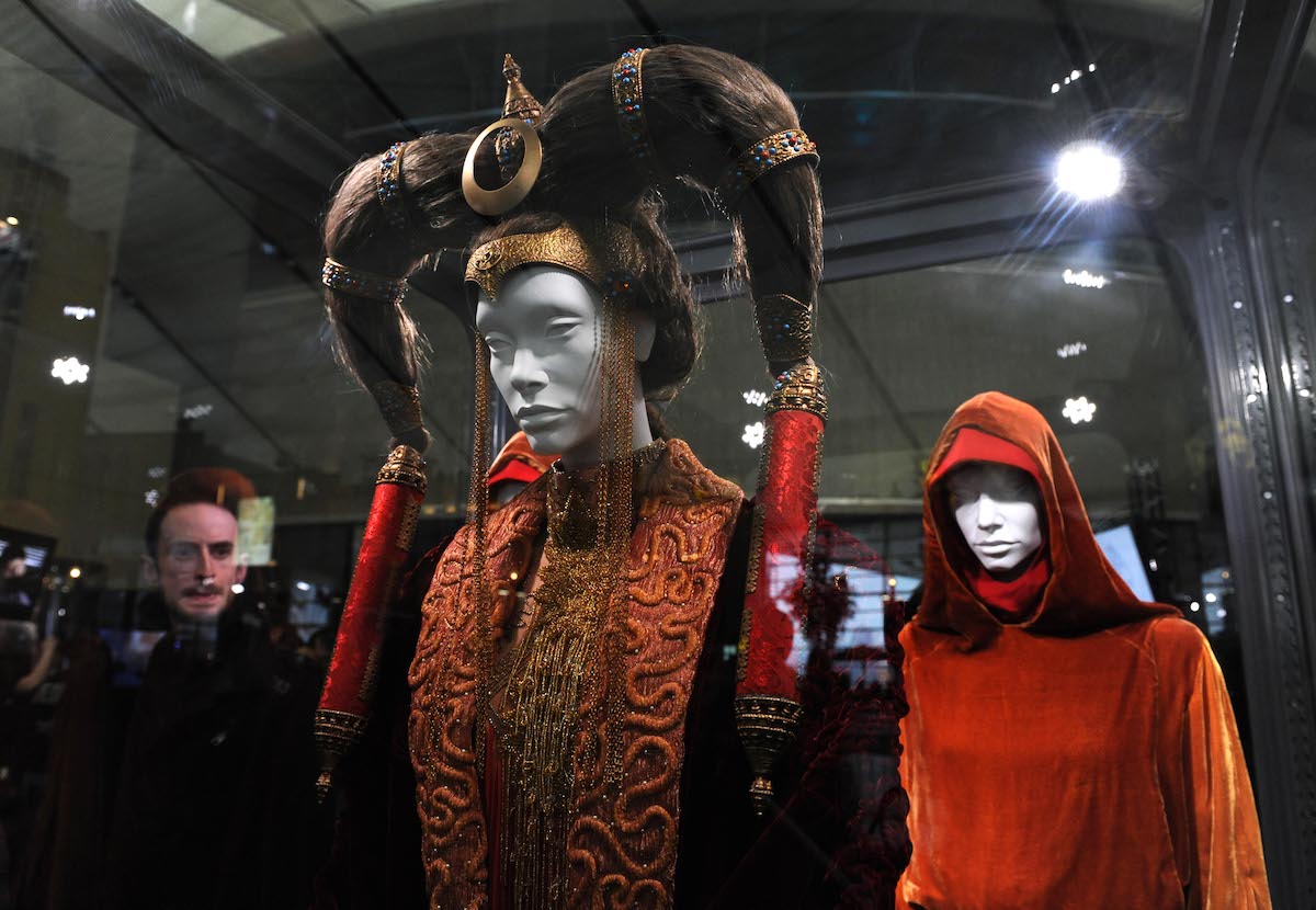 Star wars queen padme amidala costume in exhibition