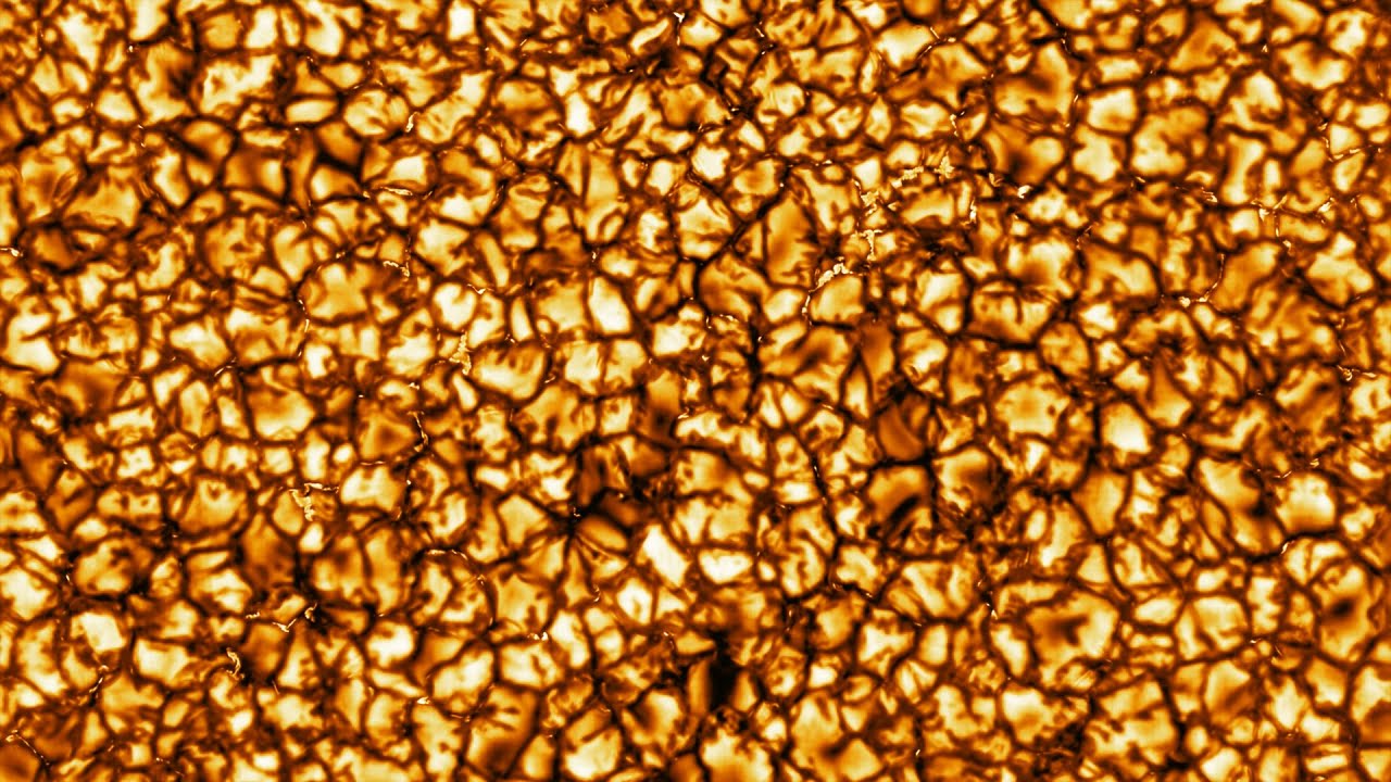 The most detailed picture of sun comprising of golden-orange colored texture