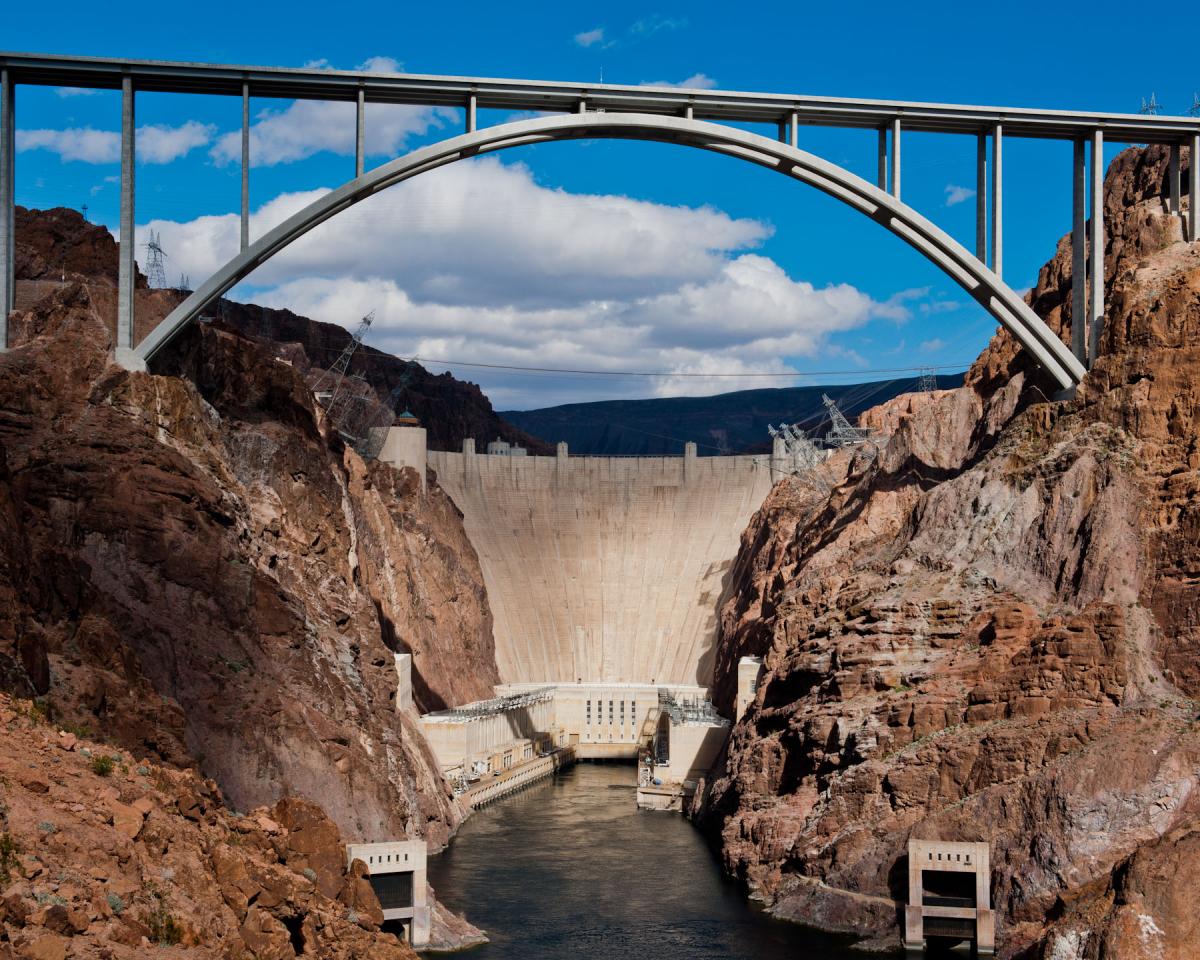 Hoover Dam on the border of Arizona and Nevada