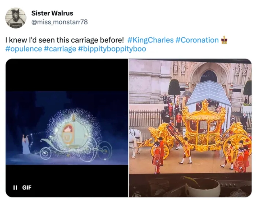 King Charles III's Coronation carriage meme