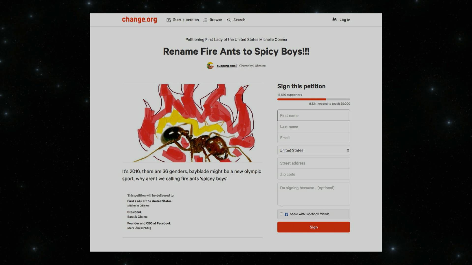 Rename Fire Ants to Spicy Boys petition on Change.org
