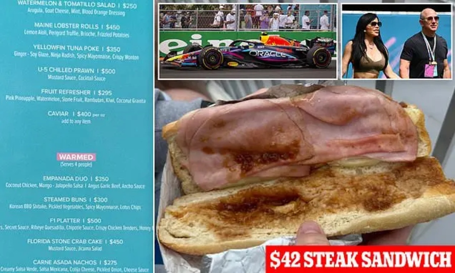 $42 Wagyu Steak Sandwich At Miami Formula 1 Gets Dubbed 'Fyre Festival Vibes'