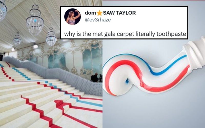 Met Gala 2023 revamped carpet compared to toothpaste by Twitter Users