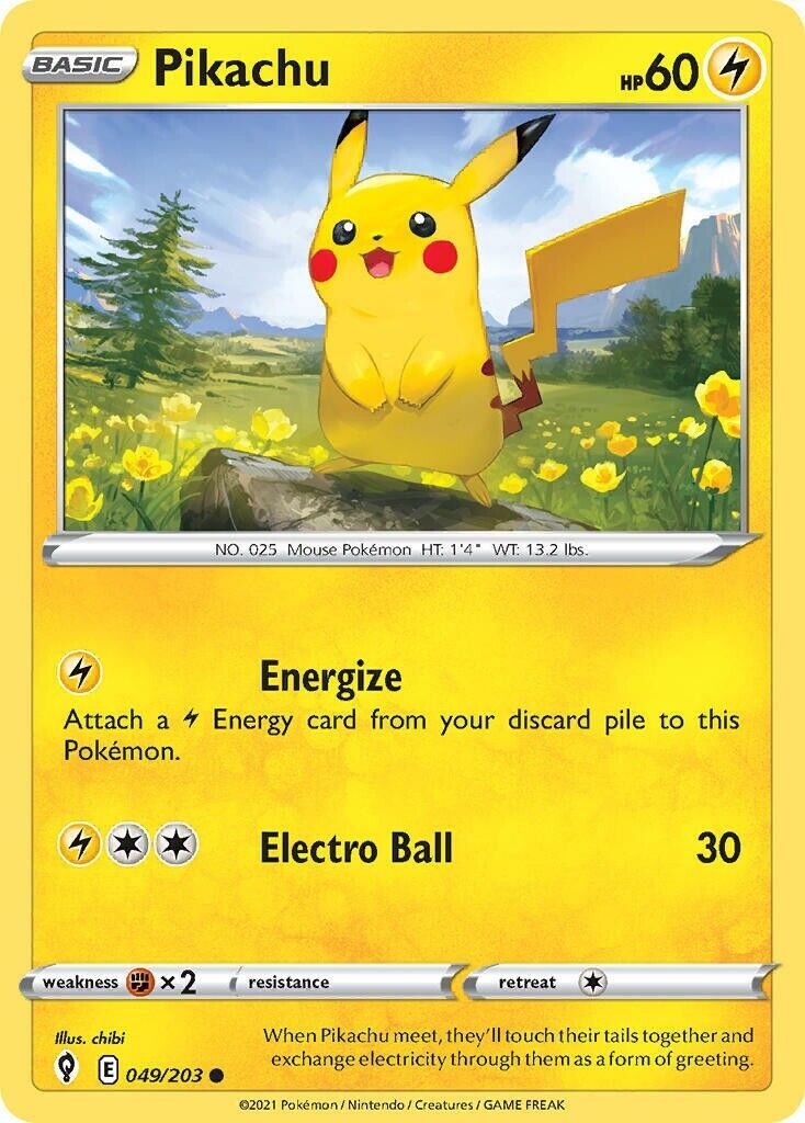 Basic Pikachu Card