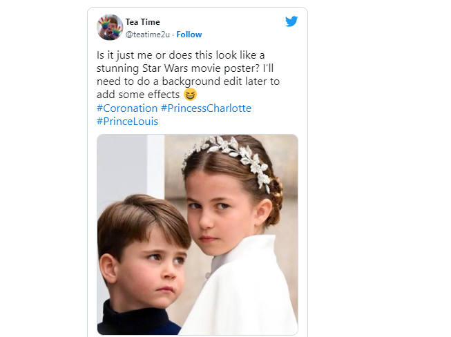 Screenshot of Prince Louis And Princess Charlotte meme