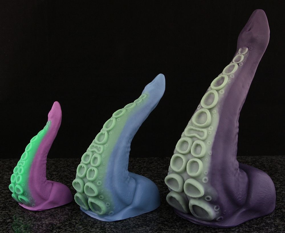 Three Tentacle Dildos Of Different Dimensions