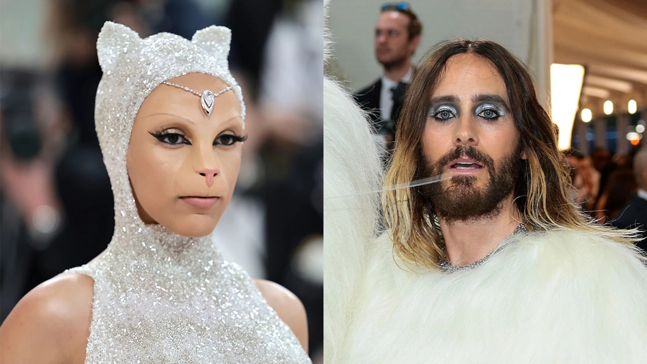 Doja Cat and Jared Leto dressed as Cats at the Met Gala 2023