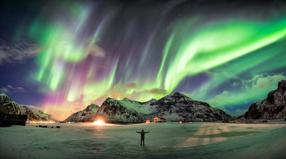 A beautiful view of Northern Lights
