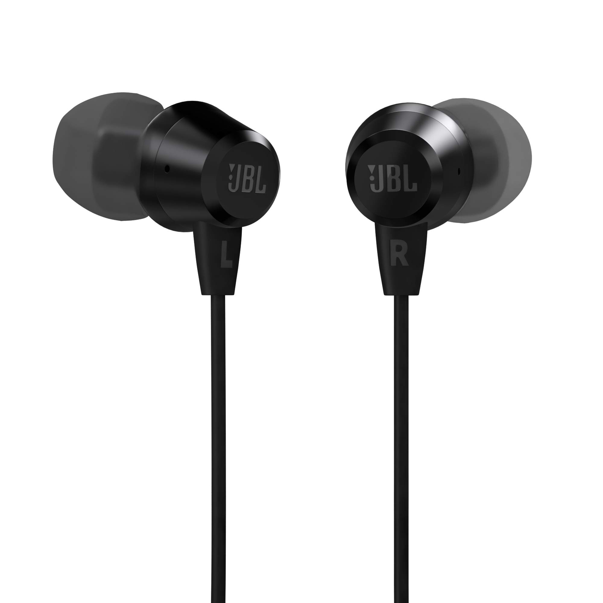 Black JBL C50HI earbuds