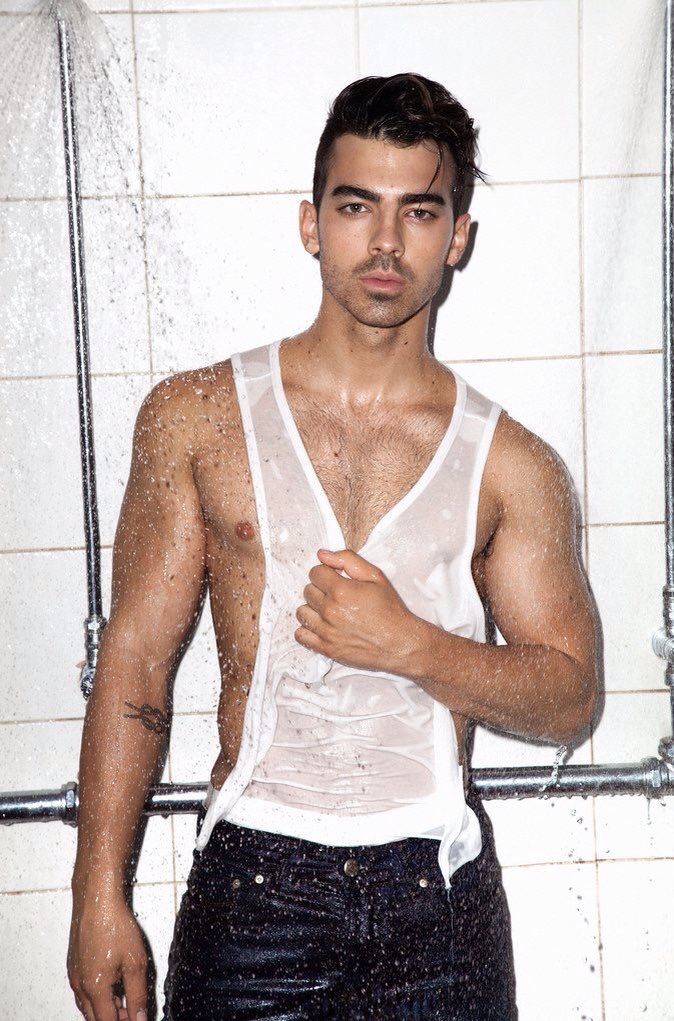 Joe Jonas in the shower