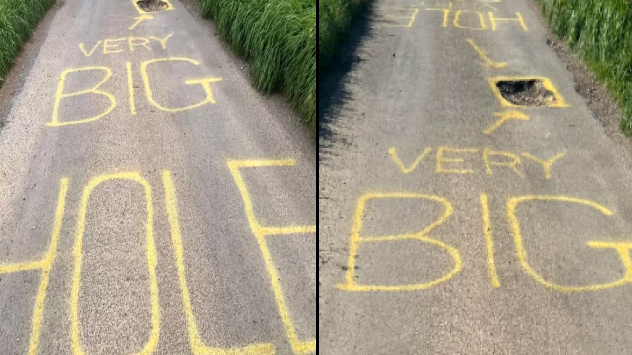 Mystery 'Artist' Warns Drivers With Very Clear Message On Road