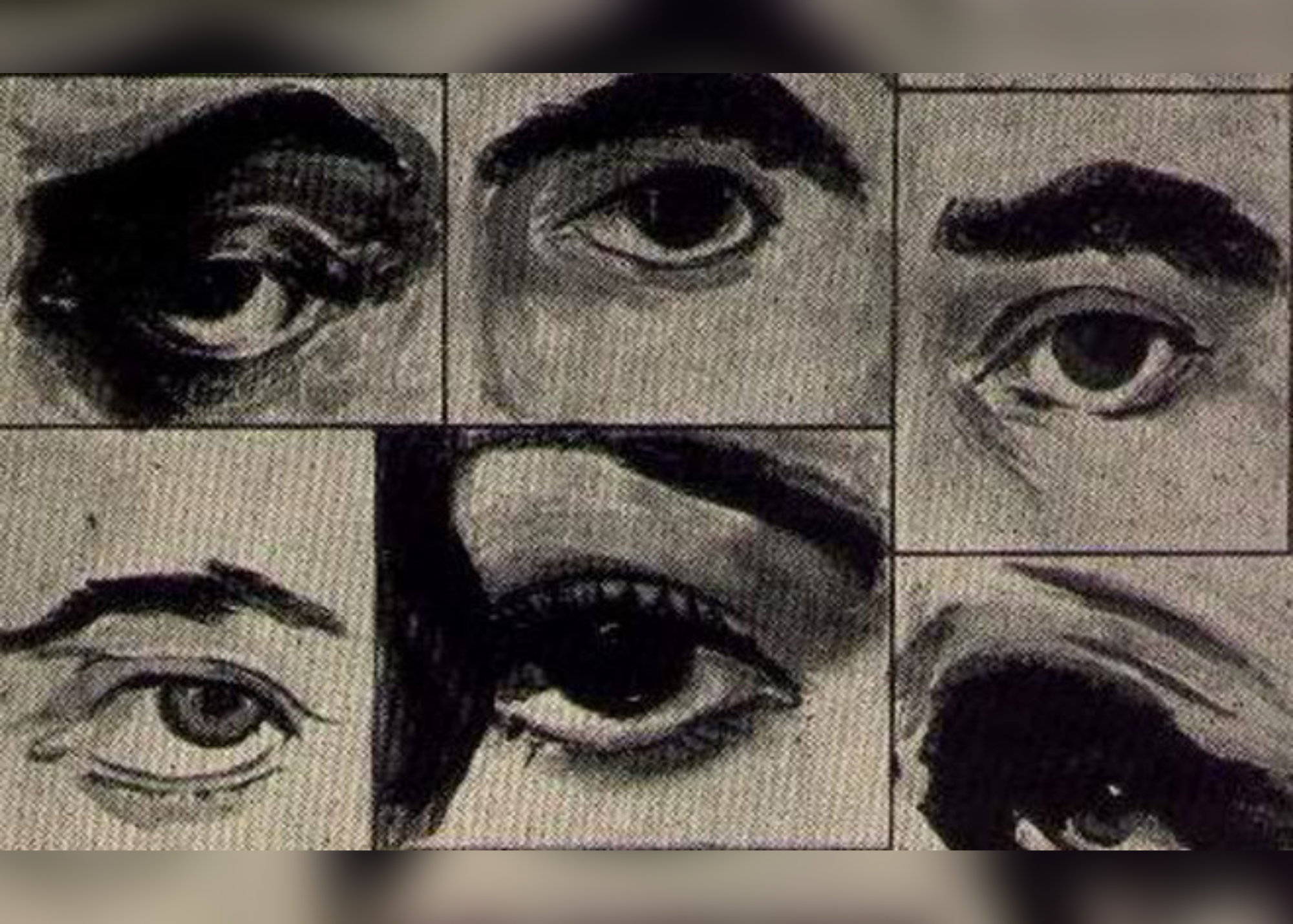 Six sketches of sanpaku eyes