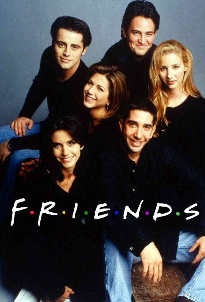 Famous sitcom Friends poster with 6 lead actors