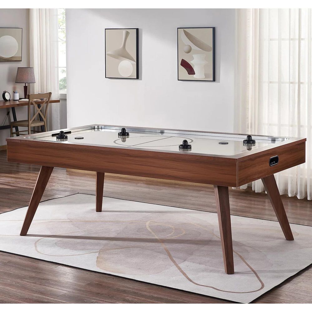 Wooden Air Hockey table in a room